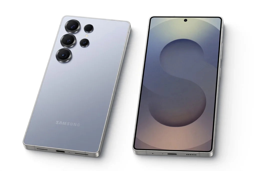 Samsung Galaxy S25 Ultra flagship with titanium frame and 200MP camera array