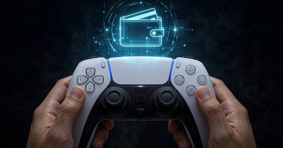PlayStation controller with PSN wallet hologram for store credit settlement