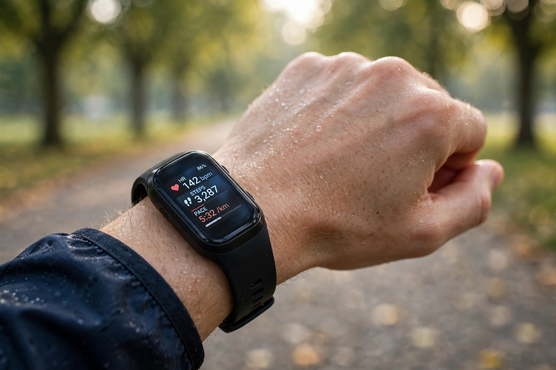 Samsung Galaxy Fit 4 fitness band worn on a wrist