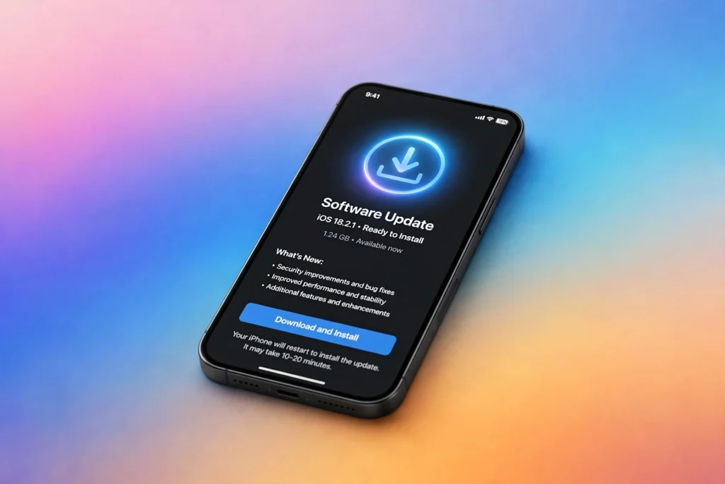 iOS 27.2 Is Coming This Week: New Siri Languages, a Health App Redesign, and the Fixes That Matter iPhone showing the iOS 27.2 software update screen
